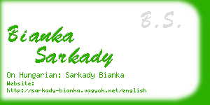 bianka sarkady business card